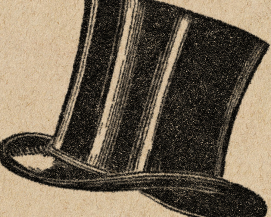 The same logo rendered on warm, aged paper stock with authentic grain and print texture