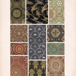 JAPANESE Decorative Pattern Design RACINET Lithograph - Vintage Illustration