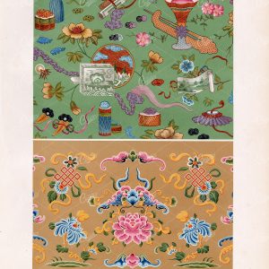 CHINESE Vintage Fabric Pattern Design RACINET Plate XIV