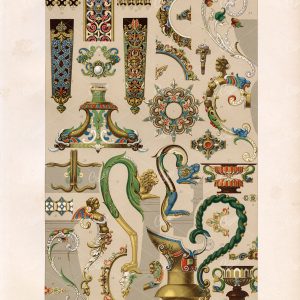 16TH 17TH CENTURY Enameled Ornament RACINET Firmin Didot Paris