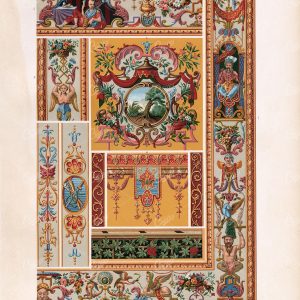 18TH CENTURY Ornamental Decorative Design RACINET Plate LXXXIX