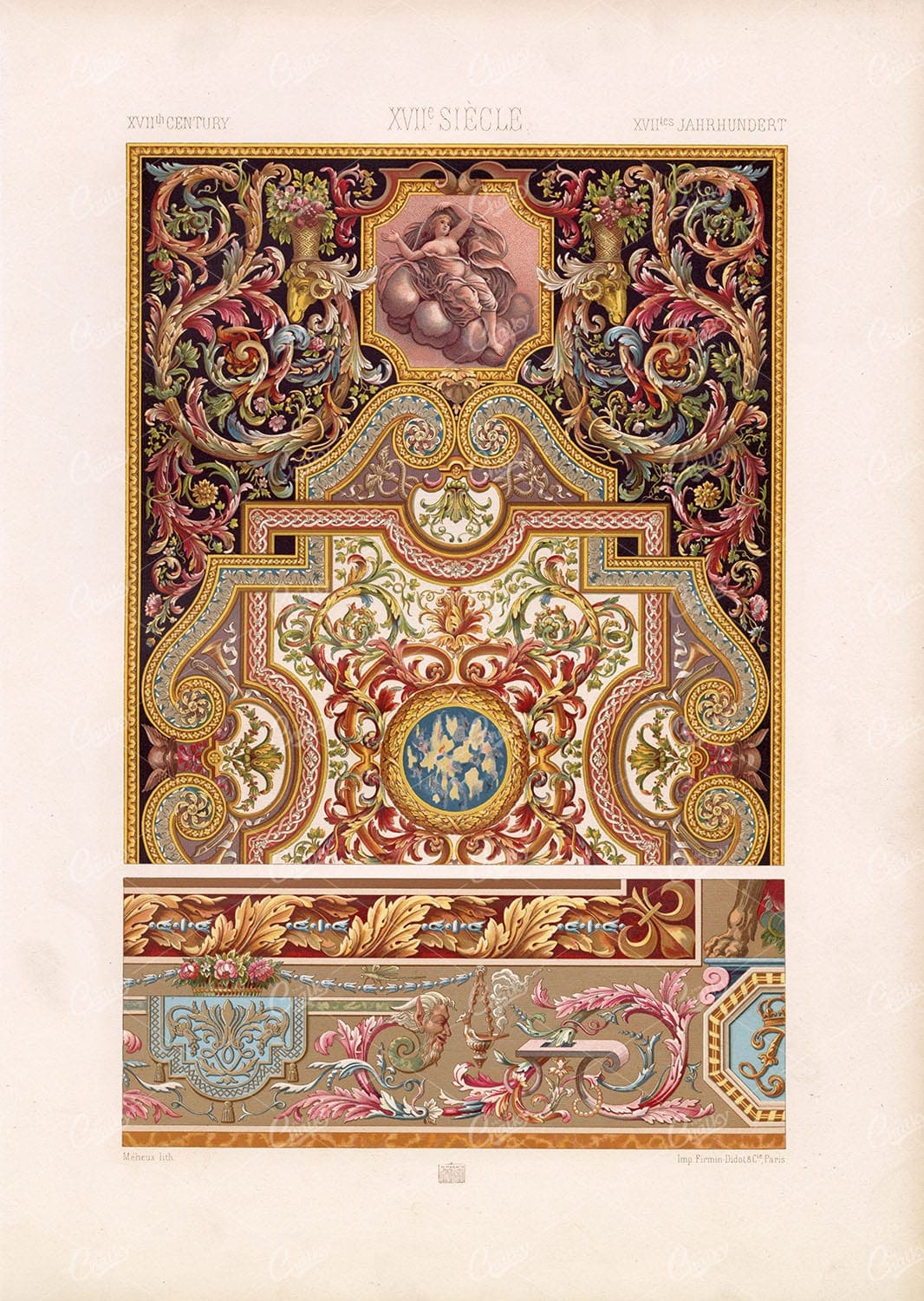 17TH CENTURY Beautifully Embellished Decorative Art RACINET 1873