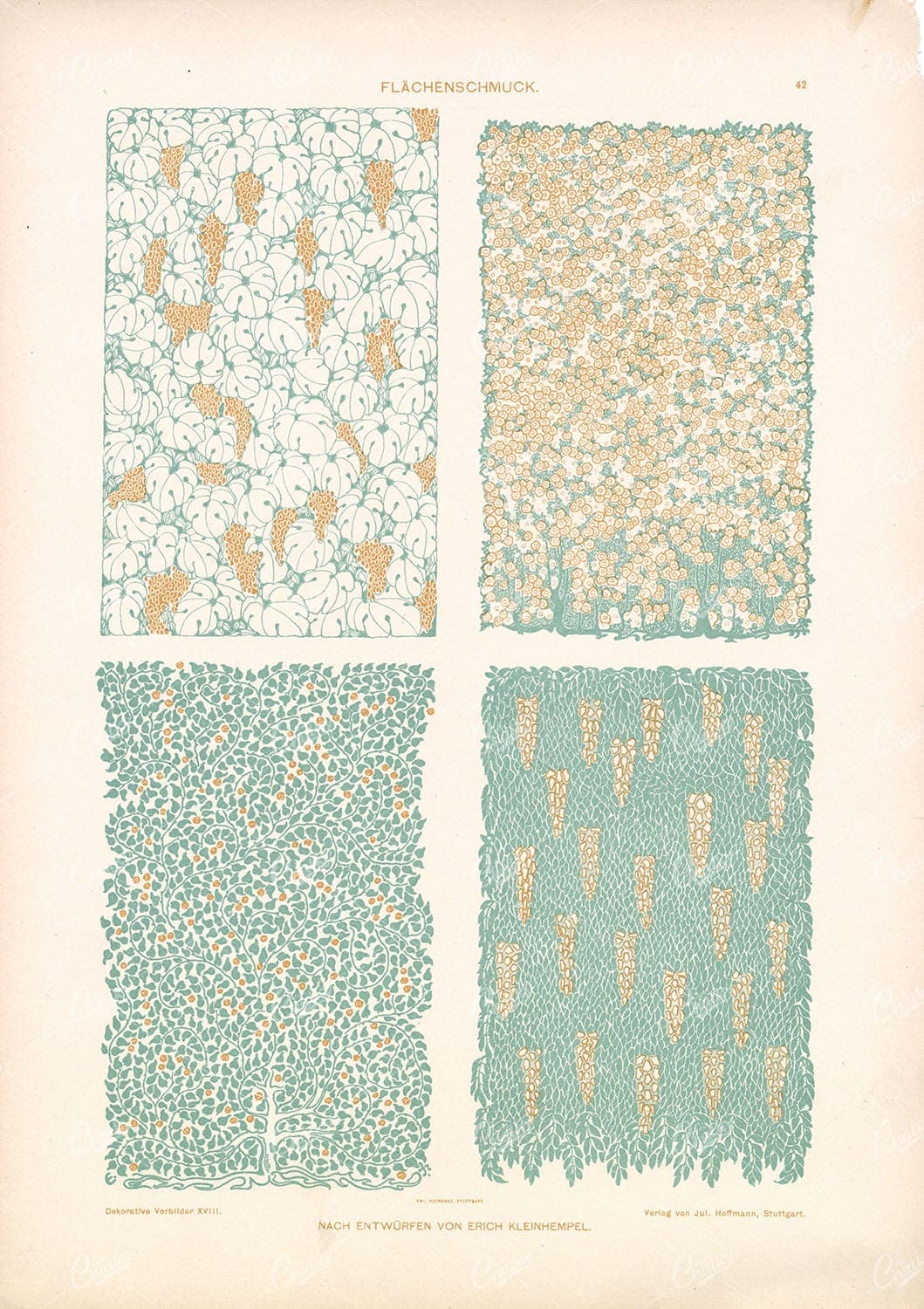 DEKORATIVE Vorbilder XVIII, Flachenschmuck, Hoffman, 1904 Artwork