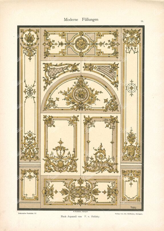 DEKORATIVE Vorbilder VI, Moderne Fullungen, Ornate Frames and Borders