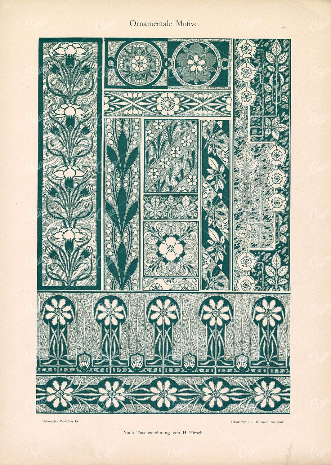 DEKORATIVE Vorbilder IX, Ornamentale Motive. Ornate Floral Design