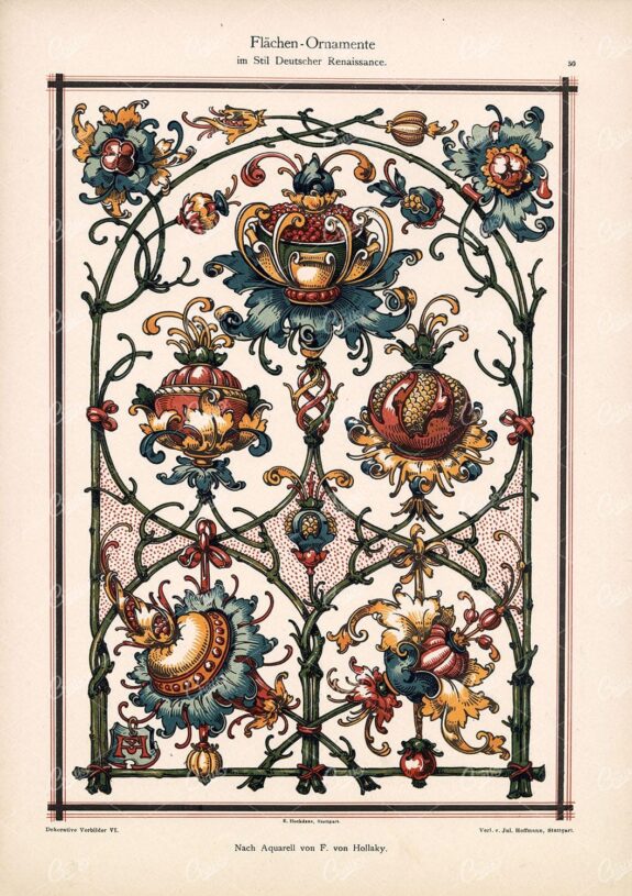 DEKORATIVE Vorbilder VI, Flachen-Ornamente, Ornamental Design