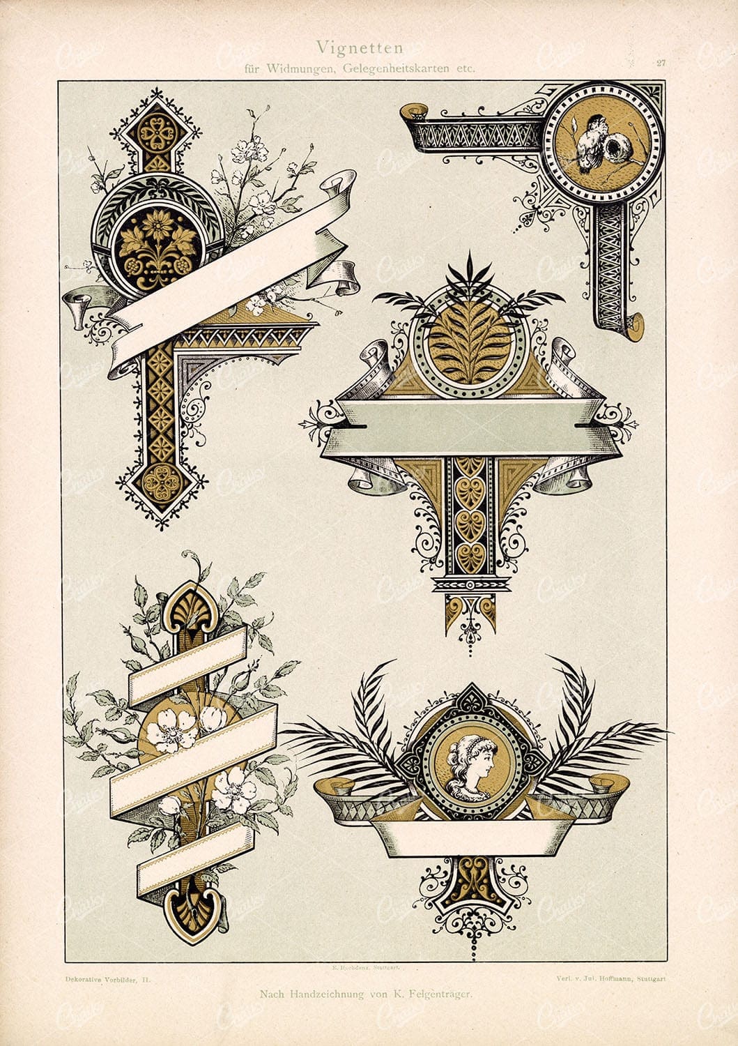 DEKORATIVE Vorbilder II, Vignetten. Beautifully Ornate Designs