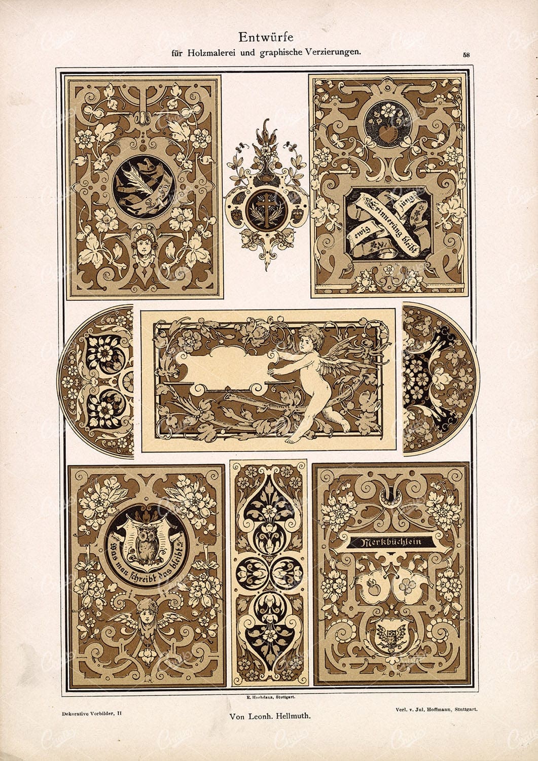 DEKORATIVE Vorbilder II, Designs for Wood Painting and Graphic Decorations