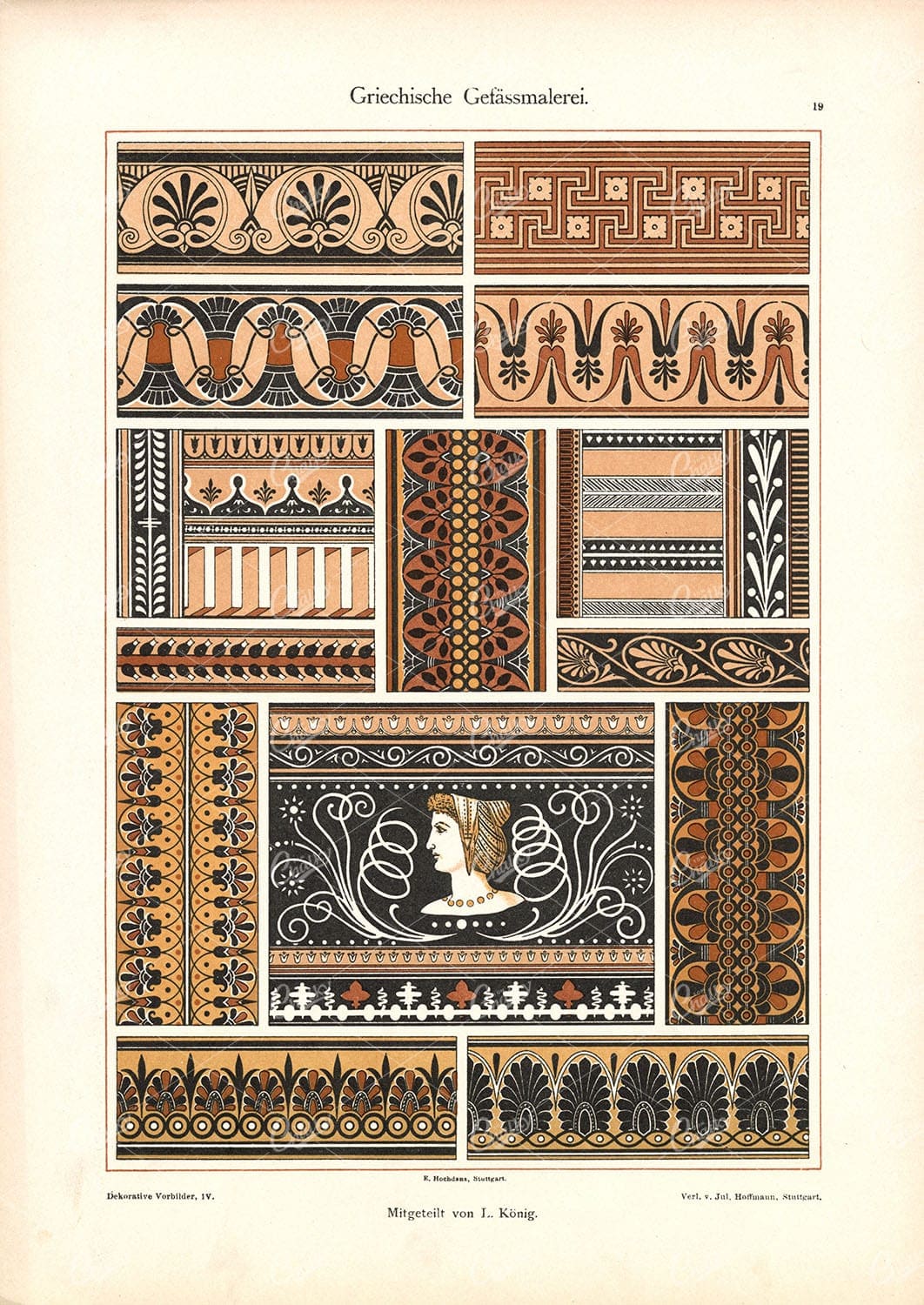 DEKORATIVE Vorbilder IV, Griechische Gefassmalerei, Greek Art and Design