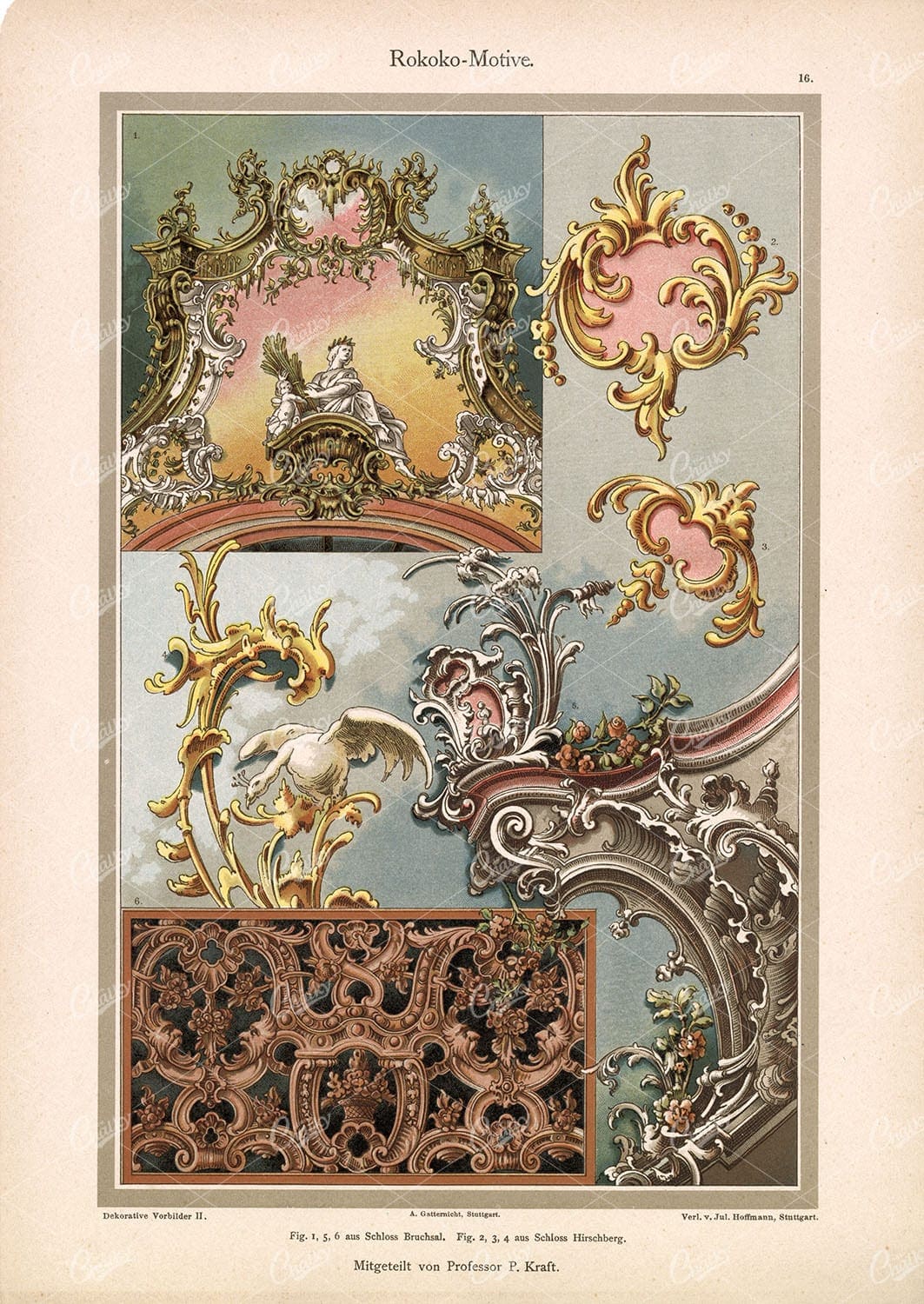 DEKORATIVE Vorbilder II, Rococo Art Style Motive Design 1904