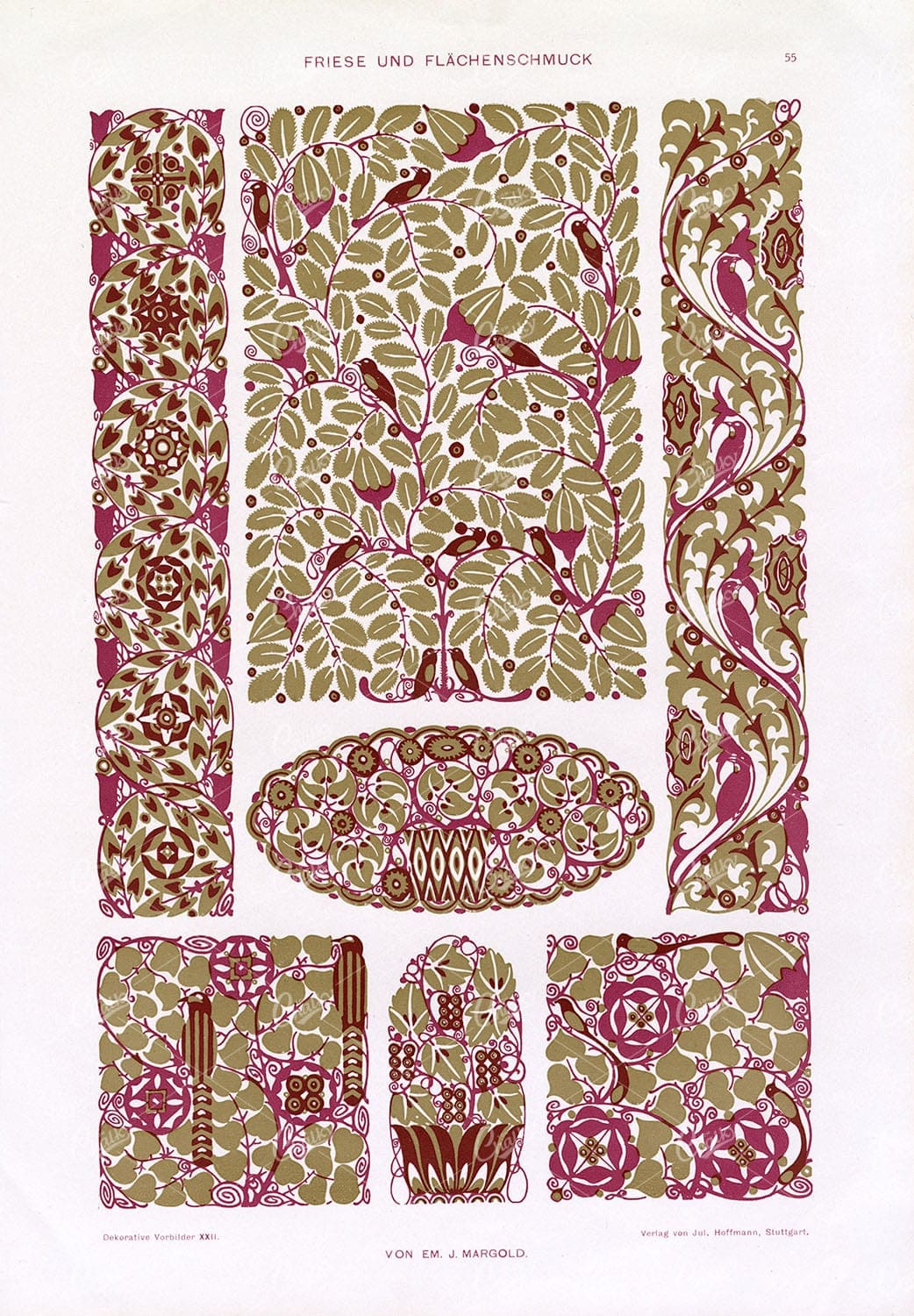 DEKORATIVE Vorbilder XXII, Friese und Flachenschmuck, Friezes Decoration