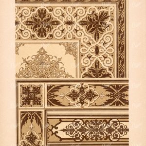 DEKORATIVE Vorbilder, Ornamental Motive fur Flachmalerei 1904 Art Stock Image