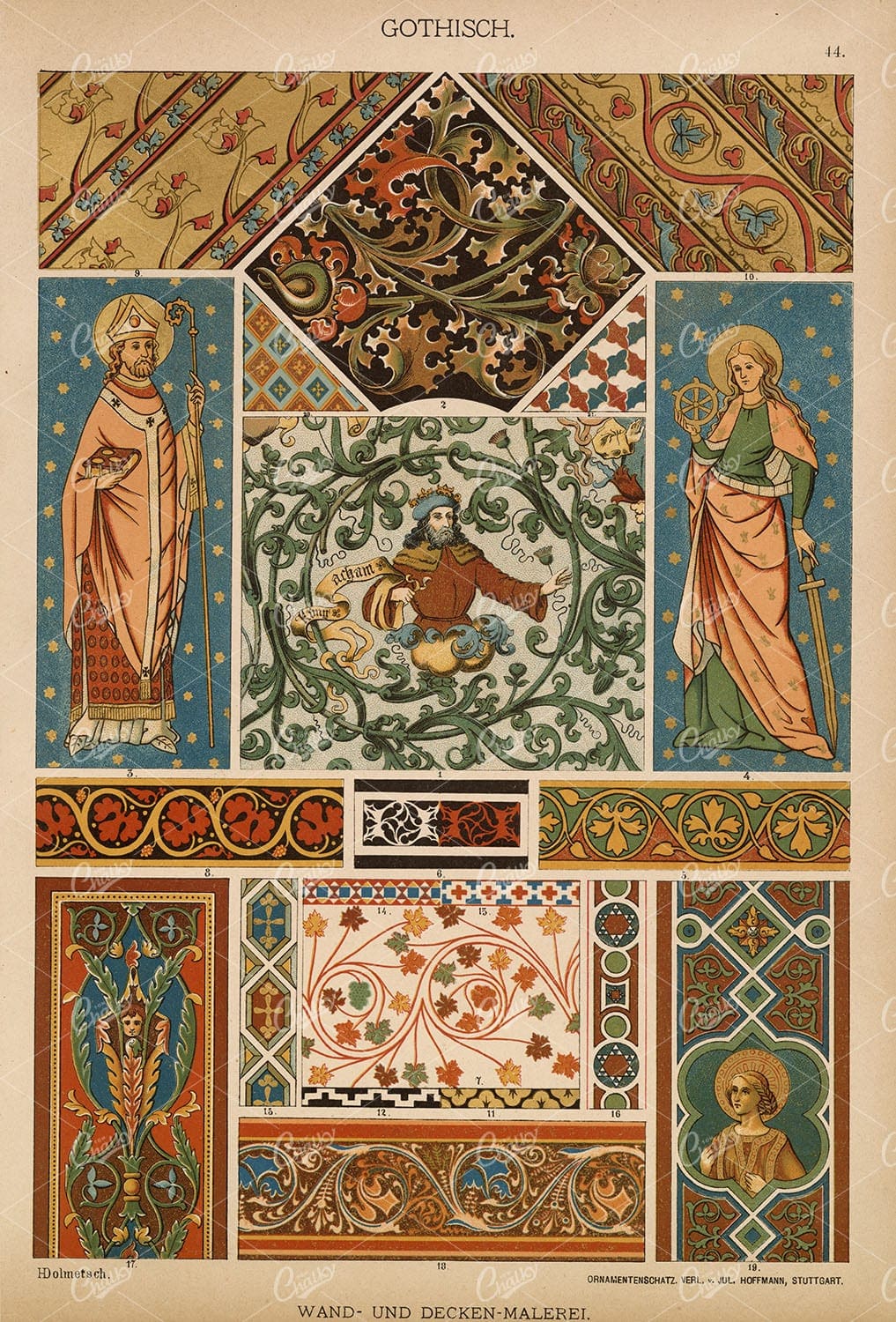 GOTHISCH, Gothic Wall and Ceiling Paintings, H. Dolmetsch, Hoffman 1887