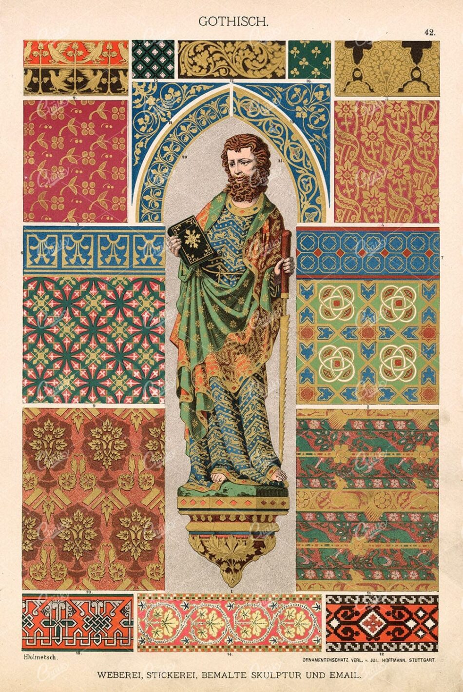 GOTHICSH, Gothic Embroidery and Sculpture Painting, H. Dolmetsch 1887