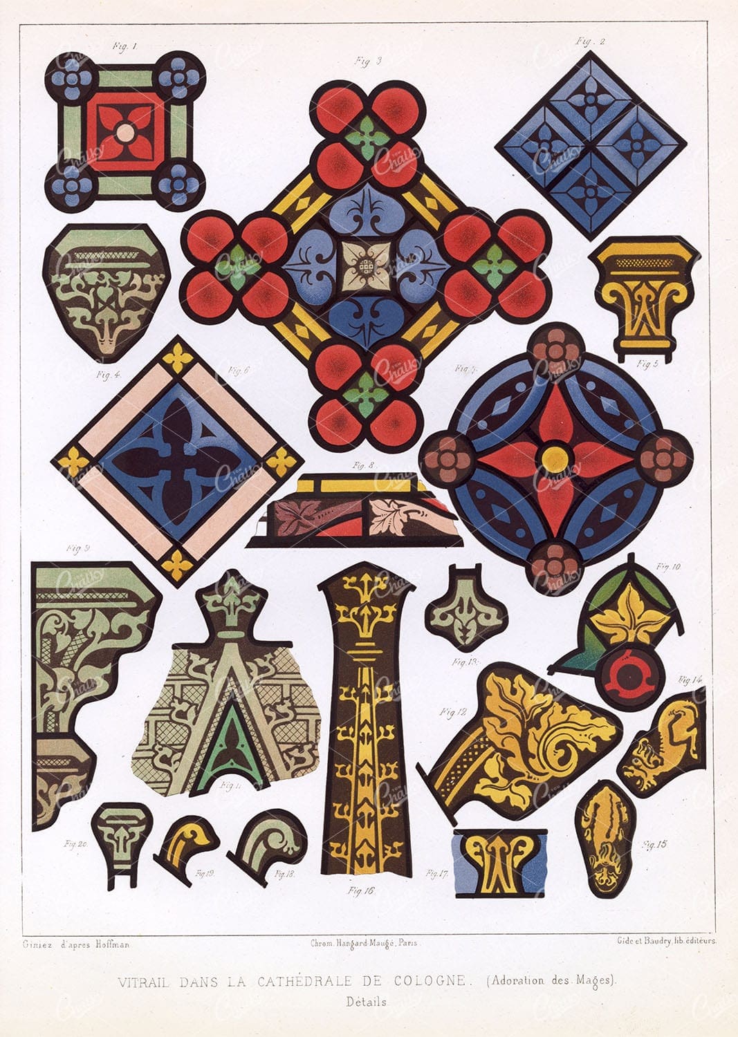 STAINED Glass Designs for the Cathedral of Cologne, Glasswork Design 1887
