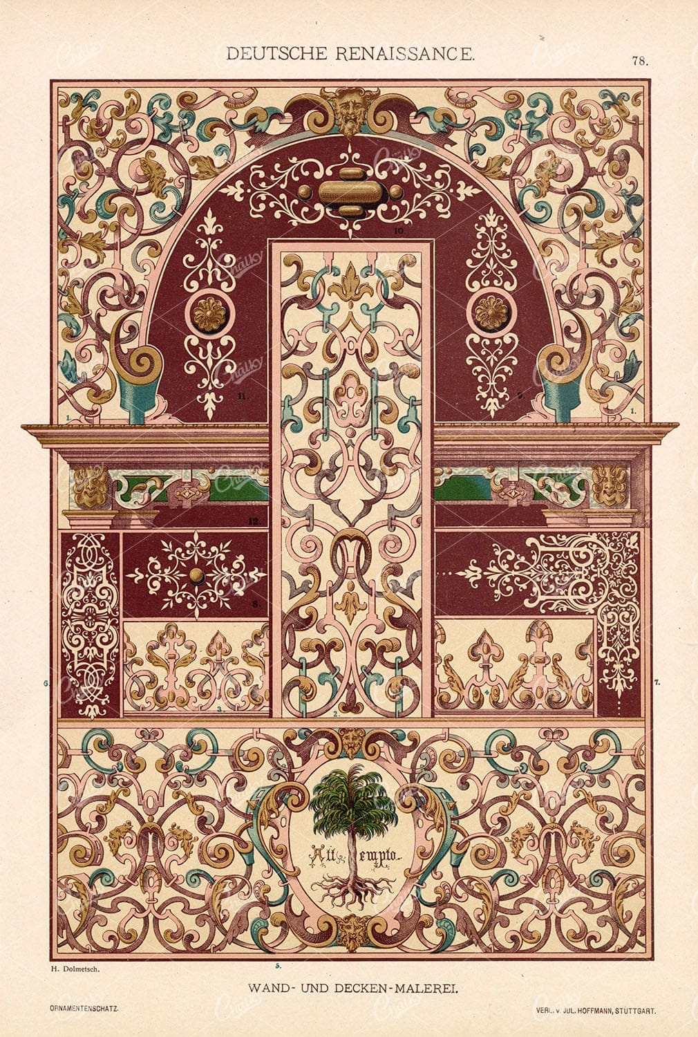 DUTCH Renaissance, Wall and Ceiling Paitings, Ornamentenschatz, 1887