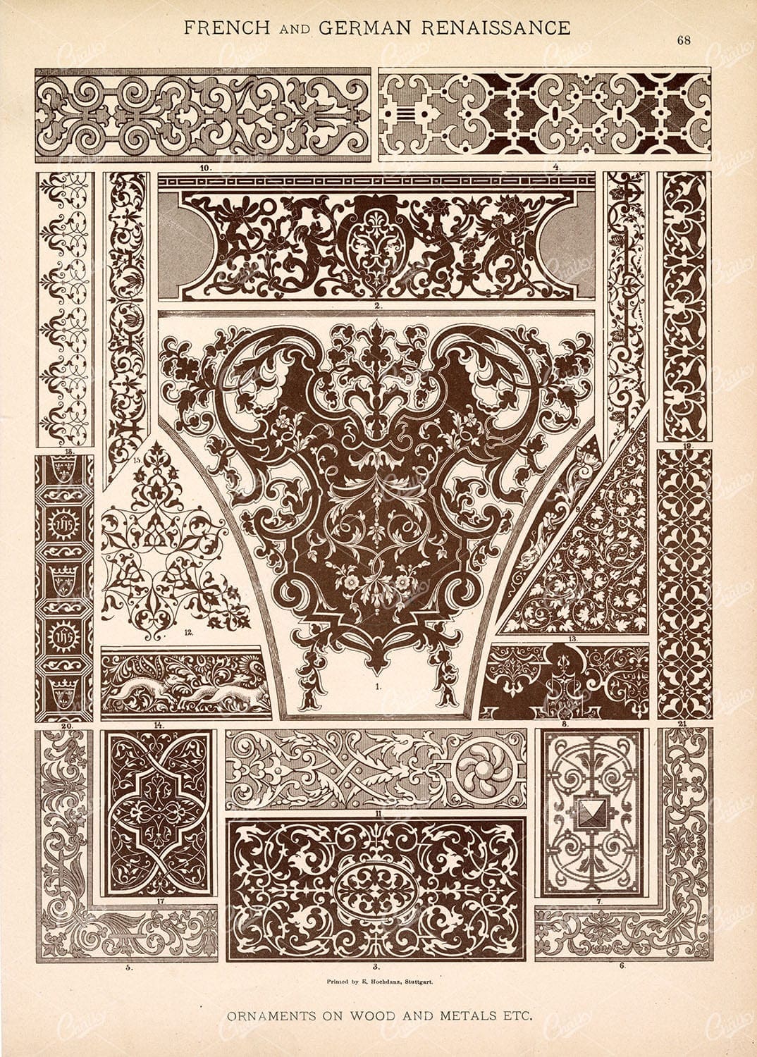 FRENCH, German Renaissance, Ornaments on Wood and Metals Etc.