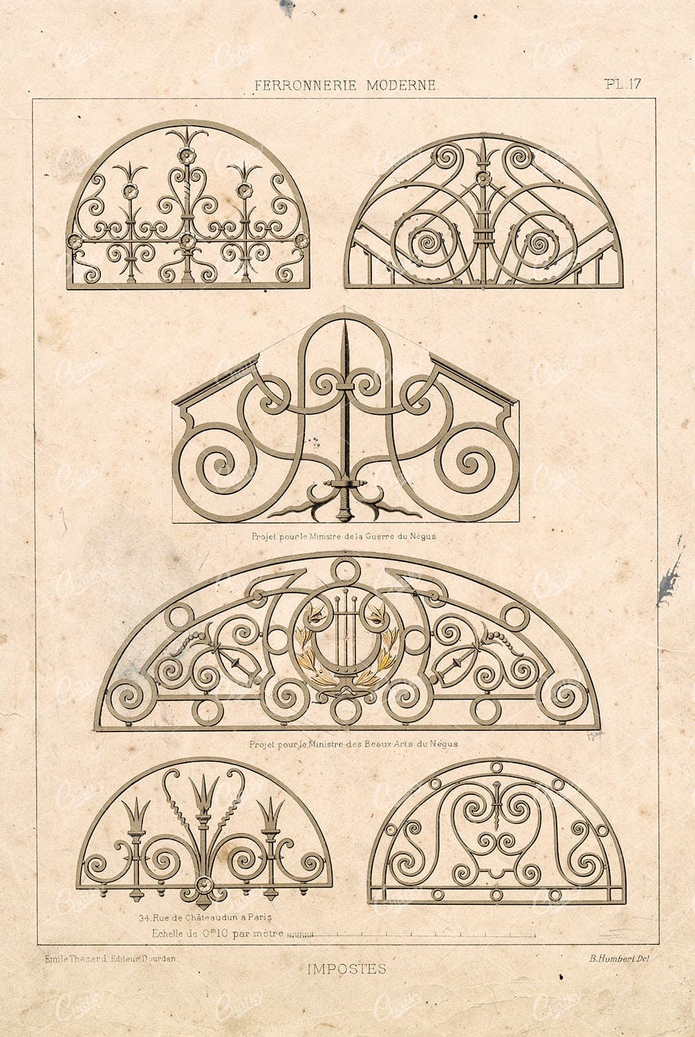 IRONWORK Ornamental Gate Ironwork, Ferronnerie Moderne, Plate 17