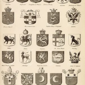 HERALDRY Russia, Austria, China, France, Turkey, etc. Antique Stock Image - Heraldry - Century Library