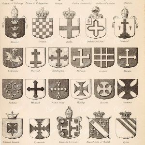 HERALDRY Italy, Bristol, Croatia, etc. Antique Mackenzie Stock Image - Heraldry - Century Library