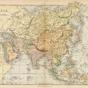 ASIA Vintage Map of Asia, William Mackenzie. 1880 Stock Image - Maps - Century Library