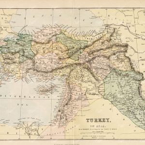 TURKEY In Asia. Vintage 1880 Map. William Mackenzie - Maps - Century Library
