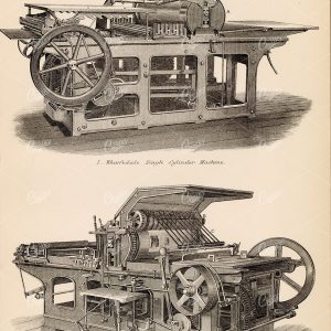 PRINTING Press, Antique 1880 Lithograph Stock Image 1880 - Industrial - Century Library
