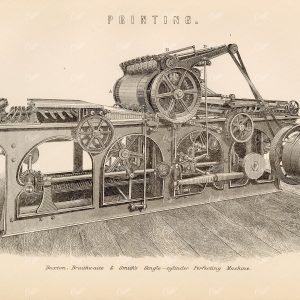PRINTING Press, Cylinder Perfecting Machine, 1880 Stock Image - Industrial - Century Library
