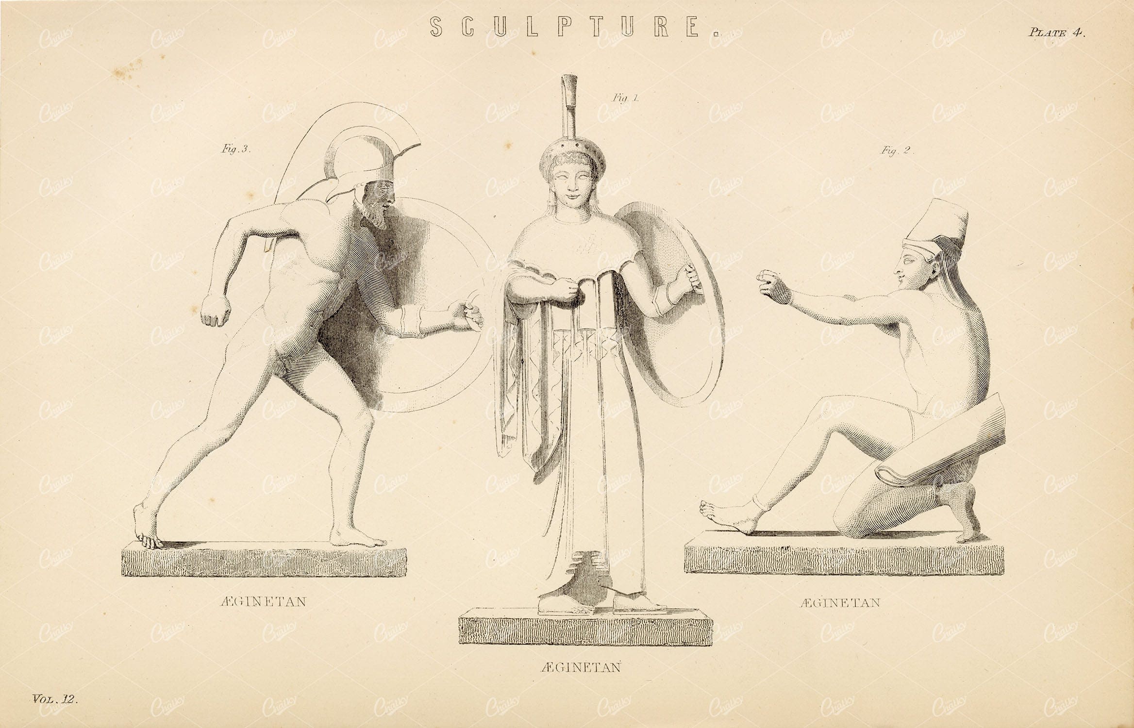 ANCIENT Sculpture Aeginetan. William Mackenzie, 1880 - Design - Century Library
