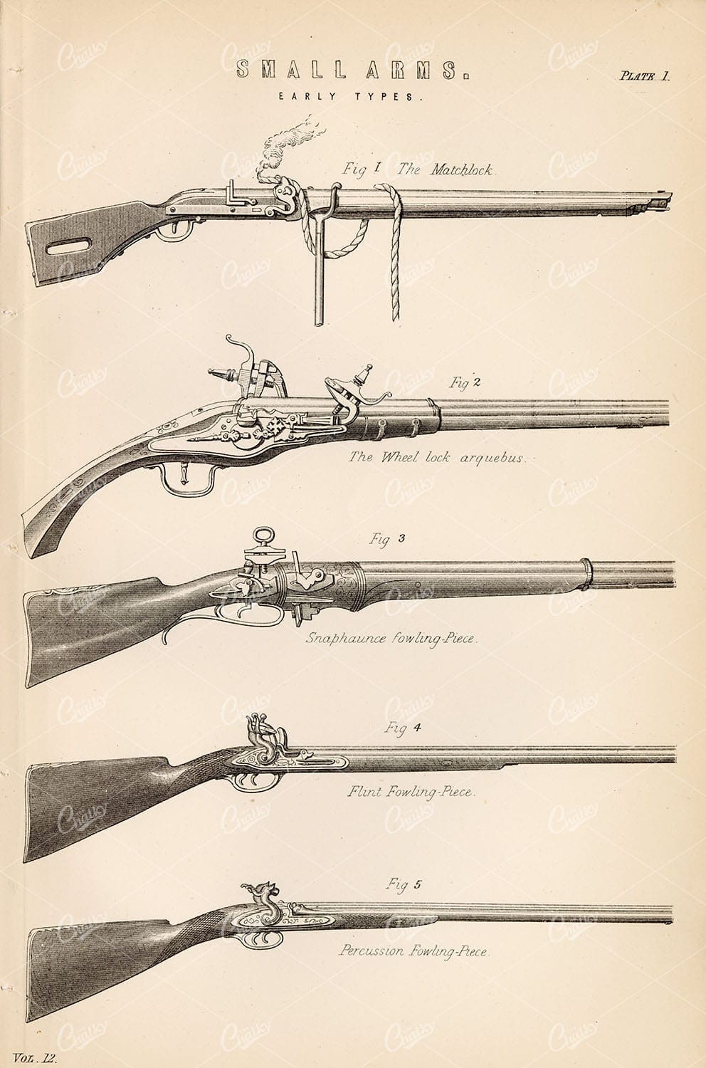 GUNS Small Arms (Early Types). Percussion, Flint, Snaphaunce, Wheel Lock - Miscellaneous - Century Library