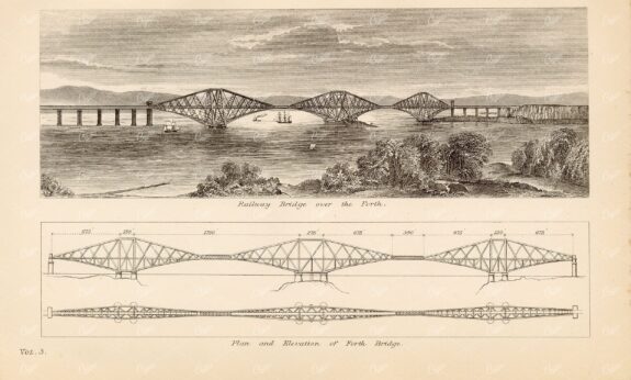 ARCHITECTURE - Various Bridges - Antique 1880's Artwork