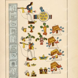 TYPOGRAPHY Alphabet. Pictorial Writing of Mexico. Encyclopaedia Plate.