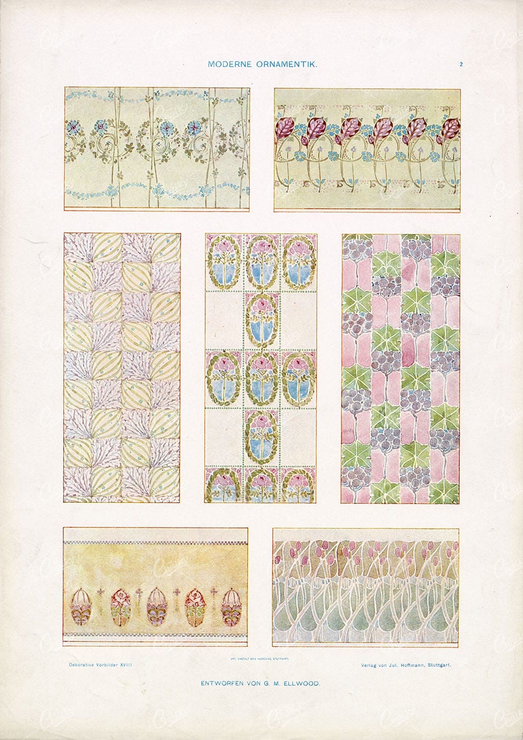 DEKORATIVE Vorbilder - Moderne Ornamentik - Vintage Watercolor Designs