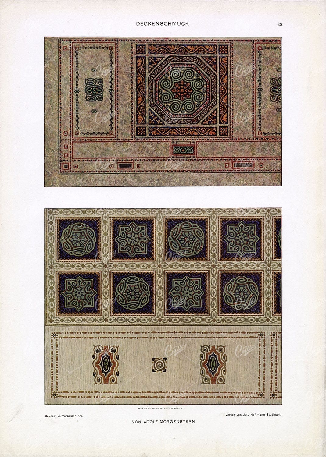 ORNAMENTAL Mosaic Ceiling Design by Adolf Morgenstern