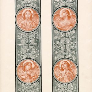 FRIEZES with Angels Making Music - Decorative Design by J. W. Untersberger