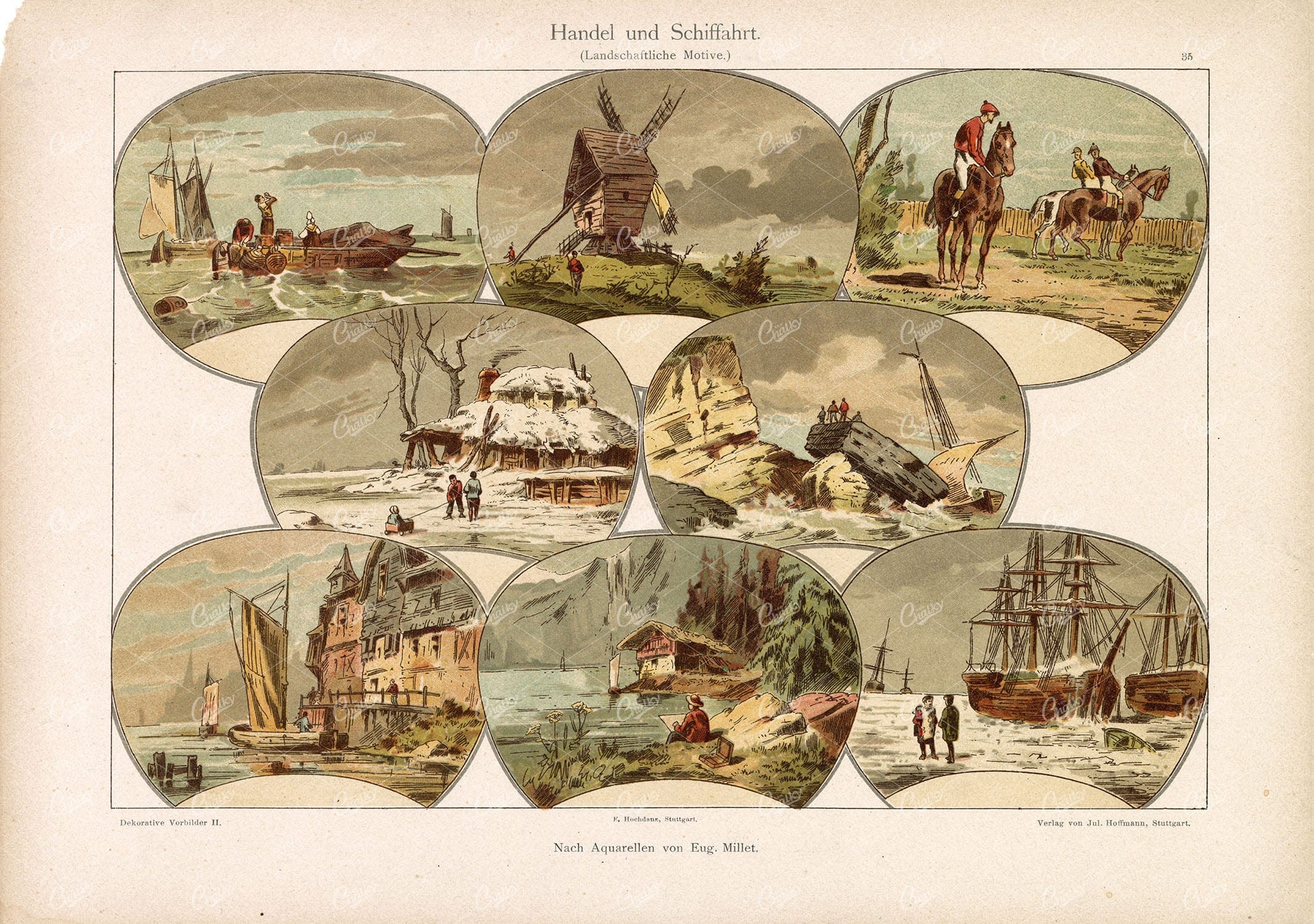 DEKORATIVE Vorbilder - Handel und Schiffahrt (Trade and Shipping) 1904