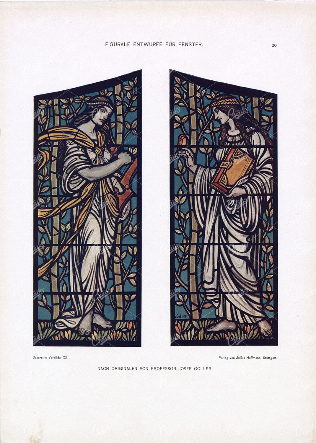 STAINED GLASS Designs by Prof. Josef Goller - Dekorative Vorbilder