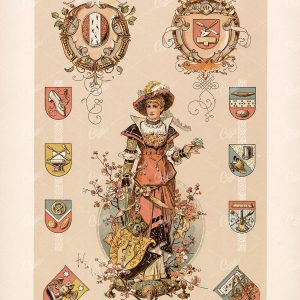 COAT of Arms for Commercial by F. Wust - Dekorative Vorbilder 1904