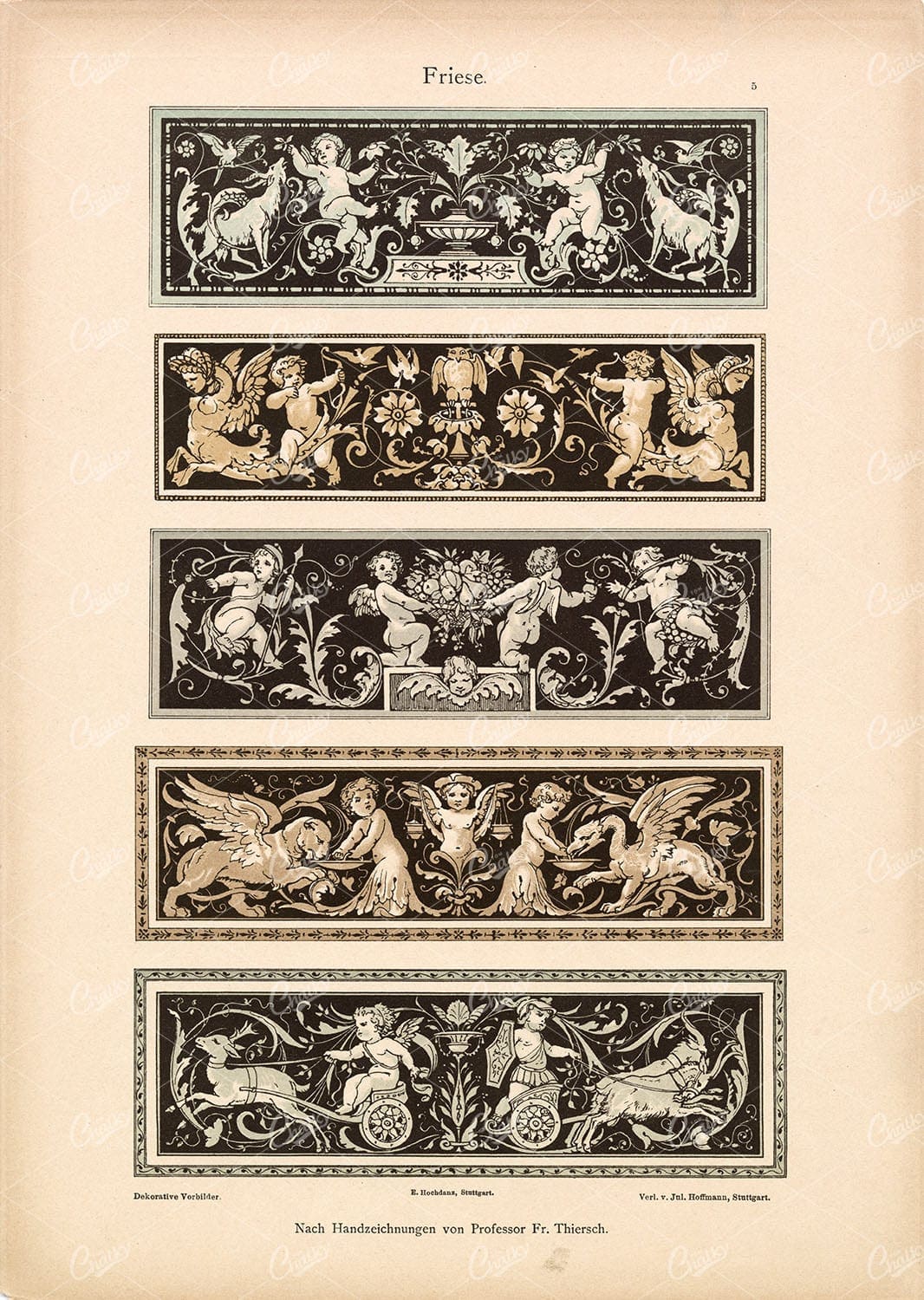 DECORATIVE Cherub Frieze Designs - Dekorative Vorbilder 1904