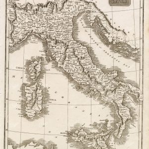 MAPS - Antique Map of ITALY from RARE Abraham REES Encyclopaedia 1800s
