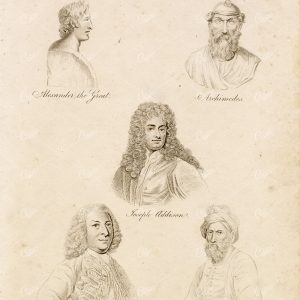 ARCHIMEDES, Alexander the Great, Michael Angelo, J. Addison PORTRAITURE
