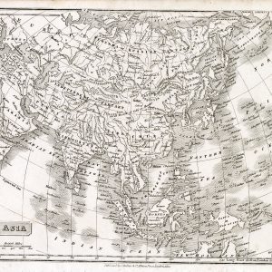 MAPS - Antique Map of ASIA from RARE Abraham REES Encyclopaedia 1800s