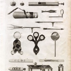 MICROSCOPIC Apparatus - Antique 1791 Print from Encyclopaedia