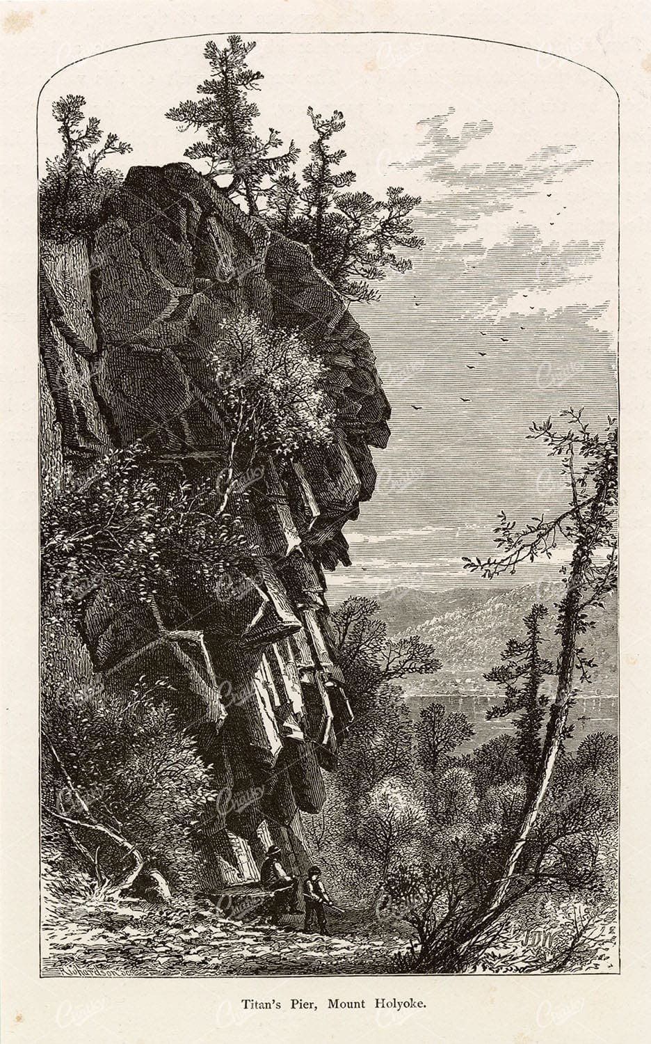 MASSACHUSETTS - Titans' Pier Mount Holyoke - 1874 America Scene
