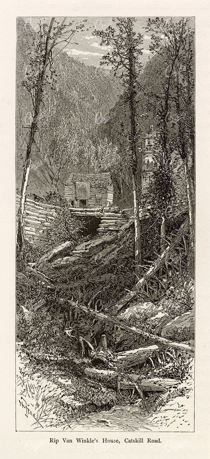 NEW YORK - Rip Van Winkle's House - Catskill Mountains 1874