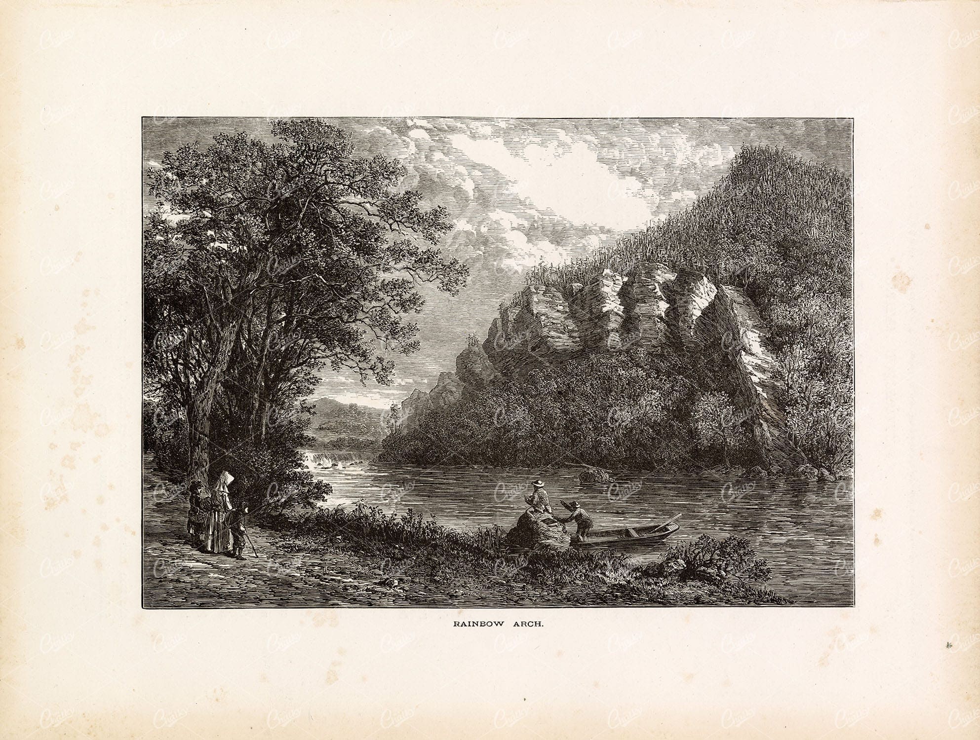 RAINBOW ARCH, 1874. Rock formation on the James River, Virginia, USA