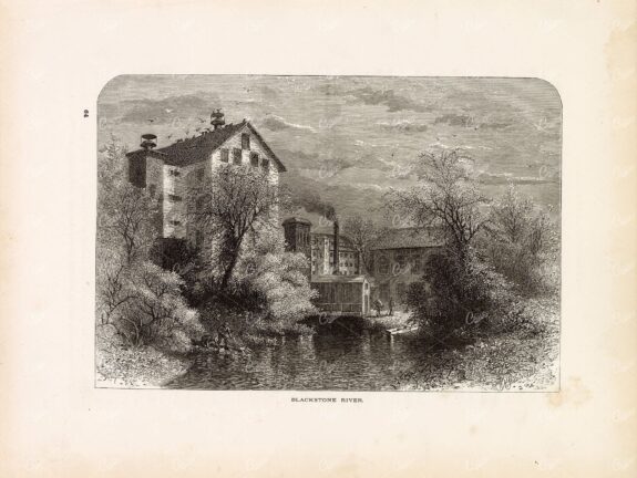 MILLS ON BLACKSTONE RIVER, 1874 Industrial Buildings - Rhode Island
