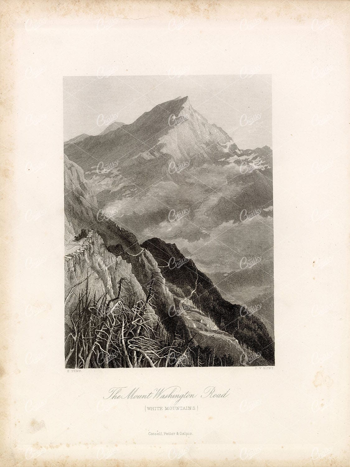 MOUNT WASHINGTON ROAD (White Mountains) - Antique Landscape Print