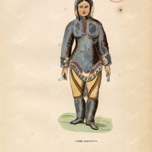 ESKIMO WOMAN - Costumes of People of the World - Auguste Wahlen 1843