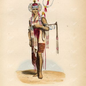 ASIA - Herault De Timor - Native Fashion / Costume Print 1843